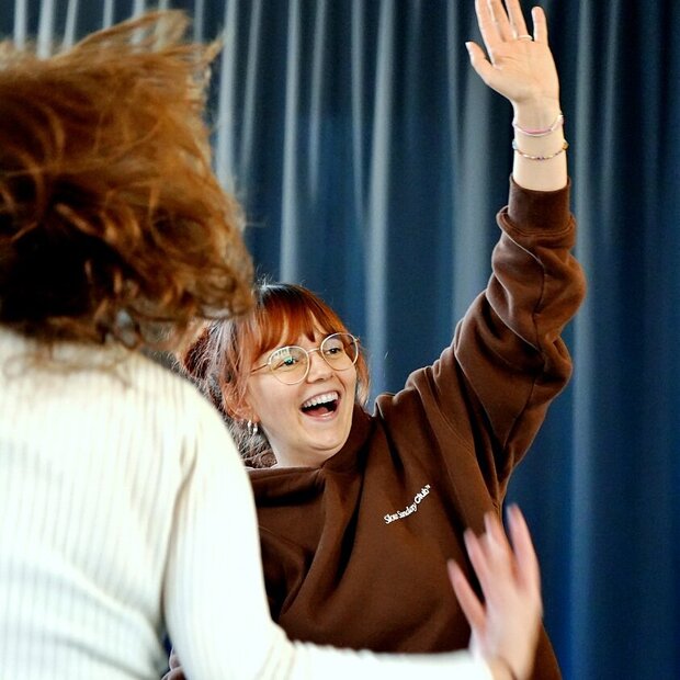 Szene aus den Proben für das Theaterstück Der Wunschpunsch